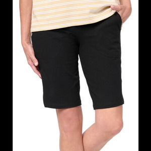 Wicked by Women with Control Bermuda Shorts w/ Side Slits Onyx - Petite